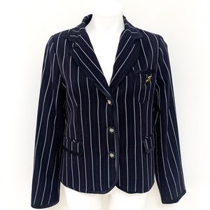 Forever 21 Striped Navy Blazer Preppy school girl